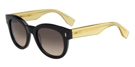 fendi colorblock ff 0026 s|Fendi FF 0026/S COLOR BLOCK 7OA/ED Sunglasses in Yellow .